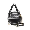 Totes Round Basketball Shoulder Bags Women Acrylic Chain Messenger Handbag