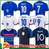 French Club Full Sets 2024 Benzema Soccer Jerseys 24 25 Giroud Mbappe Griezmann Saliba Pavard Kante Maillot de Foot Equipe Maillots Men Women / Kids Kit Football Shirt