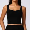 Actieve shirts dames yoga vest gym sport crop tops naadloze mouwloze platen mooie back push omhoog opgevulde shirt fitness looptank