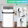 스마트 인덕션 13L 쓰레기통은 터치 뚜껑과 탈착식 내부 버킷을 사용하여 주방 및 욕실 자동차 쓰레기통 캔을위한