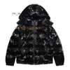 Trapstar Women Short Puffer Jackets Fall Winter Coats Crop Tops Embroidery Long Sleeve Stand Collar Outerwear Trapstar Jacket 1696