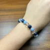 Strands Positive Energy Bracelet Clear Quartz Angelite Sodalite 8 mm Round Relaxation and Serenity Crystals Natural Gemstone Bracelet