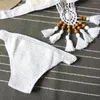 Bikini de maillots de bain pour femmes Spliètes en tricot Bohème fait à la main Monokini Biquini en deux pièces de maillot de bain dames