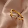 Cluster anneaux dubai Inde pour les femmes Womans Gold Color Man Ring Copper Rose plaqué Mariage du doigt