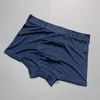 Underpants Männer Unterwäsche Boxer Shorts Seide für komfortable atmungsaktive, elastische männliche Mid-T-Waist-Boxer 2pcs pro Packungen