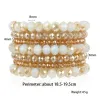 Brins Bohemian 7pcs / lot Crystal perles bracelet ensemble pour femmes hommes multicouches