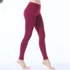 Yoga outfit Lu-3027 Kvinnor Solid Color Legings High midjedesigners Pants Sports Elastic Wear Workout Drop Delivery Outdoors Fitness S DH7BS
