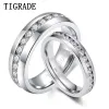 Banden Tigrade 4/5/6 mm Titaniumring Cubieke Zirconia verlovingsring Antiallergy Men Vrouwen trouwring Maat 3 tot 13,5