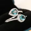 Bande Huitan Elegante zirconia luminosa zirconia ad anello regolabile Accessori di fidanzamento femminile con design della moda delicati gioielli di dita femminile
