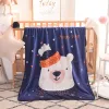 sets winter flanel flamingo minky fluffy cartoon animal fox baby kids blanket swaddle bedding quilt sofa backseat cover bebe deken