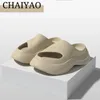 Summer Couples Sports Daddy Slippers EVA Thick Shoe Women Summer Outdoor Stylish Wrapped Toe Sandals Mens Cool Soft Slides 240509