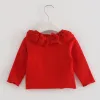 Tops IDEA FISH Spring 02Y Baby Girls Blouse Christmas Kids Clothes Long Sleeve Girls Shirt Kids Tops pink red
