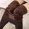 Frauen Winter warme Leggings elastische hohe Taille plus samtig dicke künstliche schlanke Stretchhose