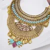 Halsketten Trendy Bohemian Heavy Geometry Choker Halskette Gold Farbe Vintage Kragen Statement Maxi Halskette für Frauen Schmuck Geschenk 2021 Neu