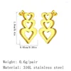 Stud -oorbellen kinitiaal kleine harten kleine roestvrij staal sierlijke kleine hartliefde love studs voor dames en kinderen