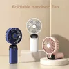 Andere apparaten USB-oplaad mini handheld fan 5-versnellingen digitaal display 90 vouwen zodat de basis kan worden gebruikt als telefoonhouder J240423