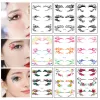 Tattoos 3 Pairs Eye Shadow Tattoo Sticker Disposable Temporary Eye Tattoo Stickers DIY Sexy Makeup Eyeliner Face Sticker Eye Decal