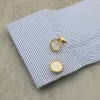 Links Free Shipping New Product Light Luxury Elegant Circular CD Accessories Enamel Metal Cufflinks Men's Wedding Gifts