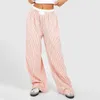 Women's Pants Hirigin Y2K Striped Lounge Vintage Elastic Waist Loose Comfy Casual Pajama Sleeping Trousers