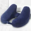 Almohada almohada de cuello inflable con válvula de patente Hsportable H y almohada de viaje suave Avión para el automóvil