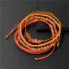 STARDS 4PCS/SET BOHO ROPE STRING STRING BRACELETS VOOR DRAMMEN MANNEN NATUURLIJKE STEEN kralen Meerlagige koordarmband Set Rose Pink Quartzs Sieraden