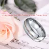 Rings Luxury Alliances Real Rose Gold Twist Tungsten Carbide Jewelry Marriage Wedding Couple Rings Set for Men and Women