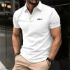 Summer Mens Casual ShortSleeved Polo Office Office Fashion Filater Colrarr Tshirt Vêtements respirants 240423