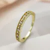 Bandas Dainty Daily Midi Rings for Women simples Hollow Out Cubic Zirconia Silver Plated Gold Color Gifts Jóias de Moda Rings KCR110