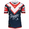 Men Jersey Australian Roosters Home Away Short Sleeve T Shirt Olive Sportswear Rugby