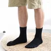 الجوارب للرجال 5 أزواج من القطن ثخنته بأصابع الشتاء Terry Sock Sock Solid Business عرض قصر قصر