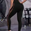 Designerskie spodnie damskie Spodnie Elastyczne spodnie jogi w stałym kolorze jogi i podnoszenie bioder spodnie fitnessowe położone na szwane sportowe ciasne spodnie ci0z