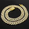 Hip-hop féminin Dominering Flip 12 mm Full Set Diamond Ancient Small Chain Collier