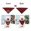 Appareils pour chiens Christmas Triangle de compagnie Écharpe Disquenabilité double face Puppy Cat Bandana Salive lavable Salive pour petits chiens moyens