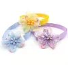 Hundkläder 50/100 datorer Tillbehör för små hundar Bow Tie Collar Spring Flower Design Puppy Cat Bowtie Slips Pet Supplies