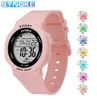 Synoke Pink Women Digital Watch 50m Waterproof Ladies Watches Unisex Watch Elegancki silikonowy pasek z Luminous4249161