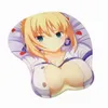 Mouse blocs pulso repousa sabre anime 3d oppai mouse pad de pulso y240423