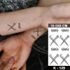 Machine Waterproof Temporary Tattoo Sticker Wire Thorn Collar Flash Tatto Men Sinner Gun Spider Web Wrist Body Art Fake Tatoo Women Cool