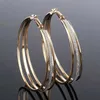 Charm 1Pair Classic Round Big Hoop Ohrring Round Loop Circle Gothic Punk Hoop Ohrring große Ohrringe für Frauen Mode Schmuck Y240423