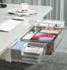 Cassetti Cancella di stoccaggio degli uffici trasparente sotto la scrivania organizzatore cassetto nascosto cassetto da scrivania forniture portaindries vaso di stoccaggio di cartoleria di cartoleria