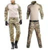 Accessories Outdoor Airsoft Paintball Hunting Suit Men Clothing Military Uniform Tactical Combat Shirt Camo Men Pants With Pads Army Uniform