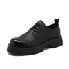 Dress Shoes Summer Ventilate Heren Low Top British Leather Big Head Dik Bottom Non Slip Work Lift Casual Oxford