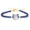 Strands simpatico mini pietra femminile bracciale in perline per donne ragazze guscio gatto head braccialetti feste cure gioielli doni di amicizia