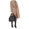 Designer Coat Cashmere Coat Luxury Coat Maxmara Womens New Cashmere Alpaca päls bred lapel dubbelbröst kappa