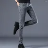 Pantalones para hombres hombres largos elegantes ajustados delgados con bolsillos de estilo coreano pantalones de longitud de tobillo para ropa de calle diariamente