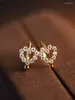 Boucles d'oreilles STAD ORIGINAL 925 SERPING SERVANT 14K COEUR GOL COECE Zircon Small Ring For Women Wedding Elegant Jewelry Argent 2024 Tendance