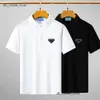 Praada Polo Mens Designer Polo Shirt Mens Polos T Shirt Tees High-End Polo Fashion Cotton V Neck Man Tops Tees Woman Tshirts Luxury Casual Asian Size M-3XL 884