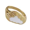 Ins Same Cloud Copper Plated True Gold Creative Ring, modieuze en minimalistische handwerk, hot selling _ Tengge sieraden