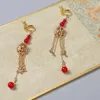 Boucles d'oreilles de cerceau Gold plaqué classique chinois simple antique simple