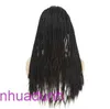 Wholesale Fashion Wigs hair for women Black new three strand braid front lace chemical fiber wig head cover small dirty lw0357