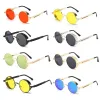 Sunglasses Round Metal Sunglasses Steampunk Men Women Fashion Glasses Brand Designer Retro Vintage Sunglasses UV400